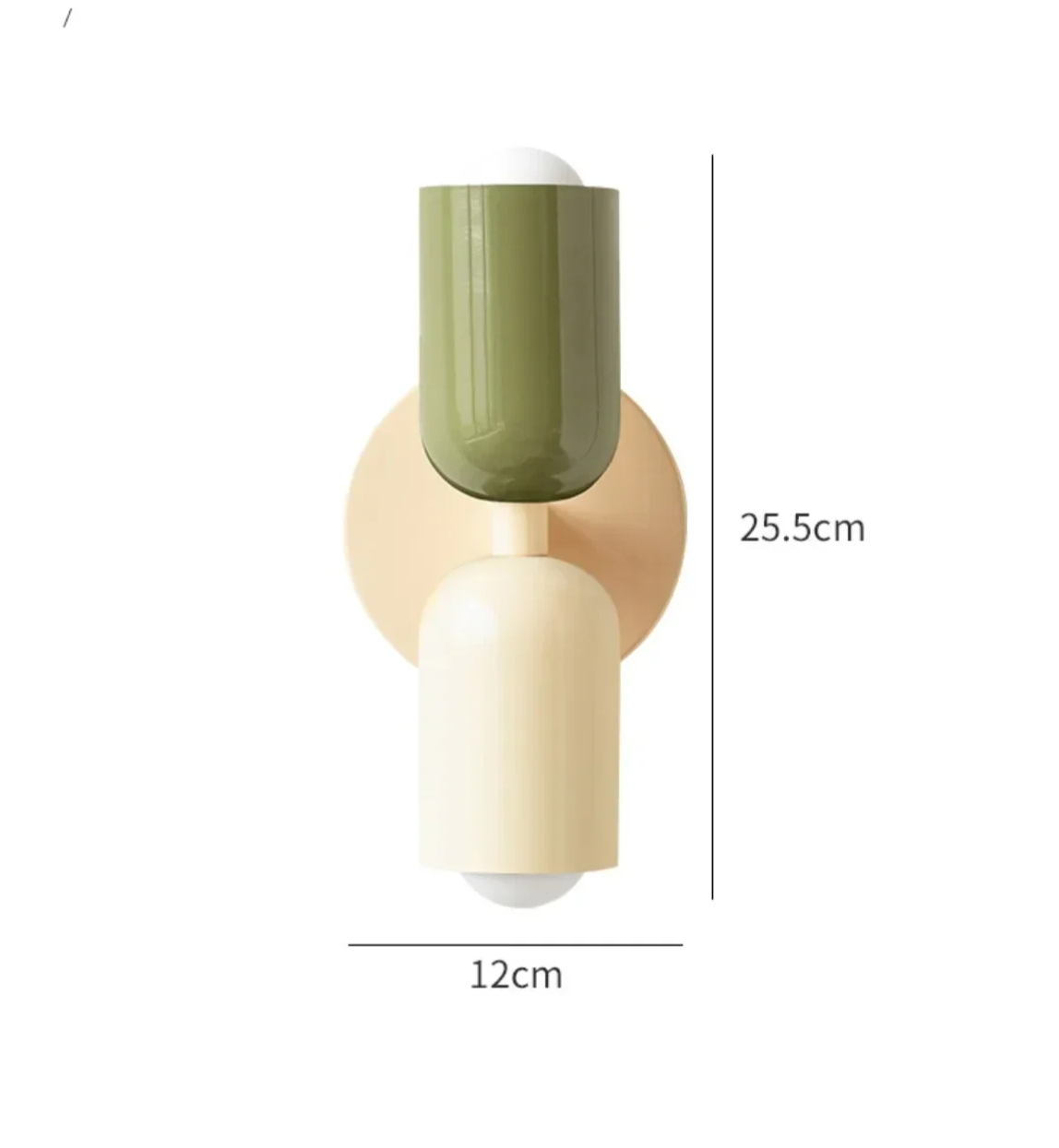 Moka Duo — Aplique de pared bicolor Blanco & Verde
