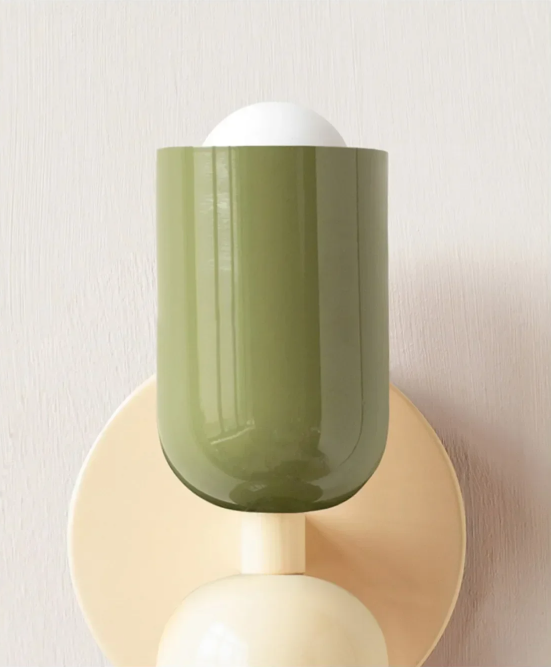 Moka Duo — Aplique de pared bicolor Blanco & Verde