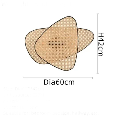 Kaya Twin — Aplique de pared de ratán tejido