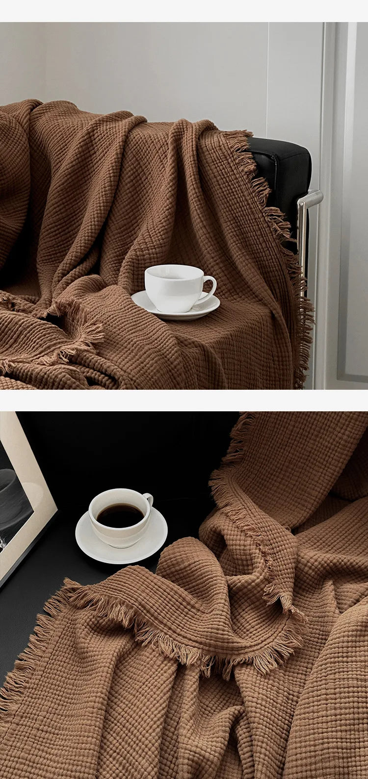 Bruma Tabac — Manta 100% algodón (150×200 cm)