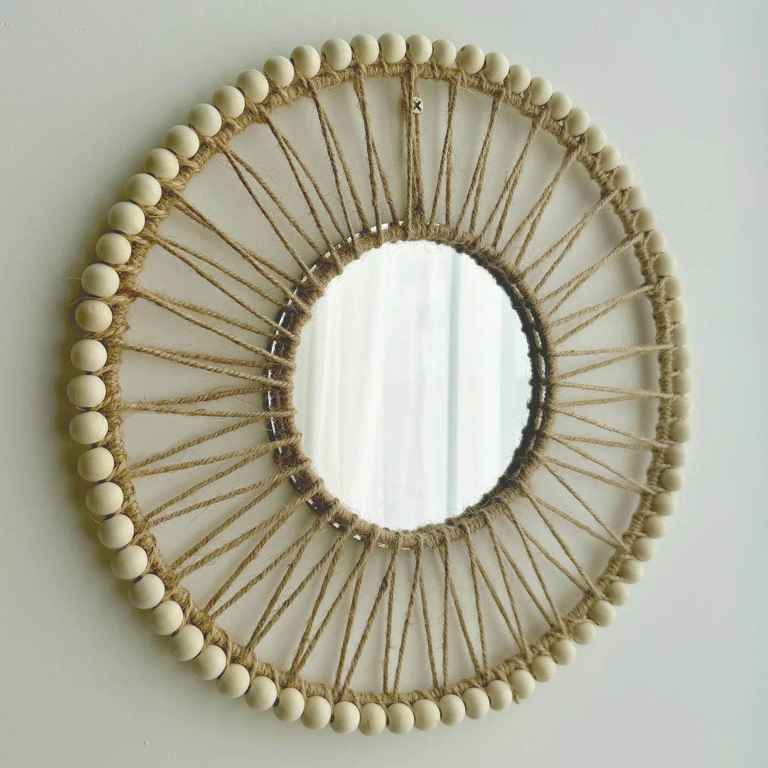 Lafite Halo — Espejo decorativo redondo de fibra (Ø32,5 cm)