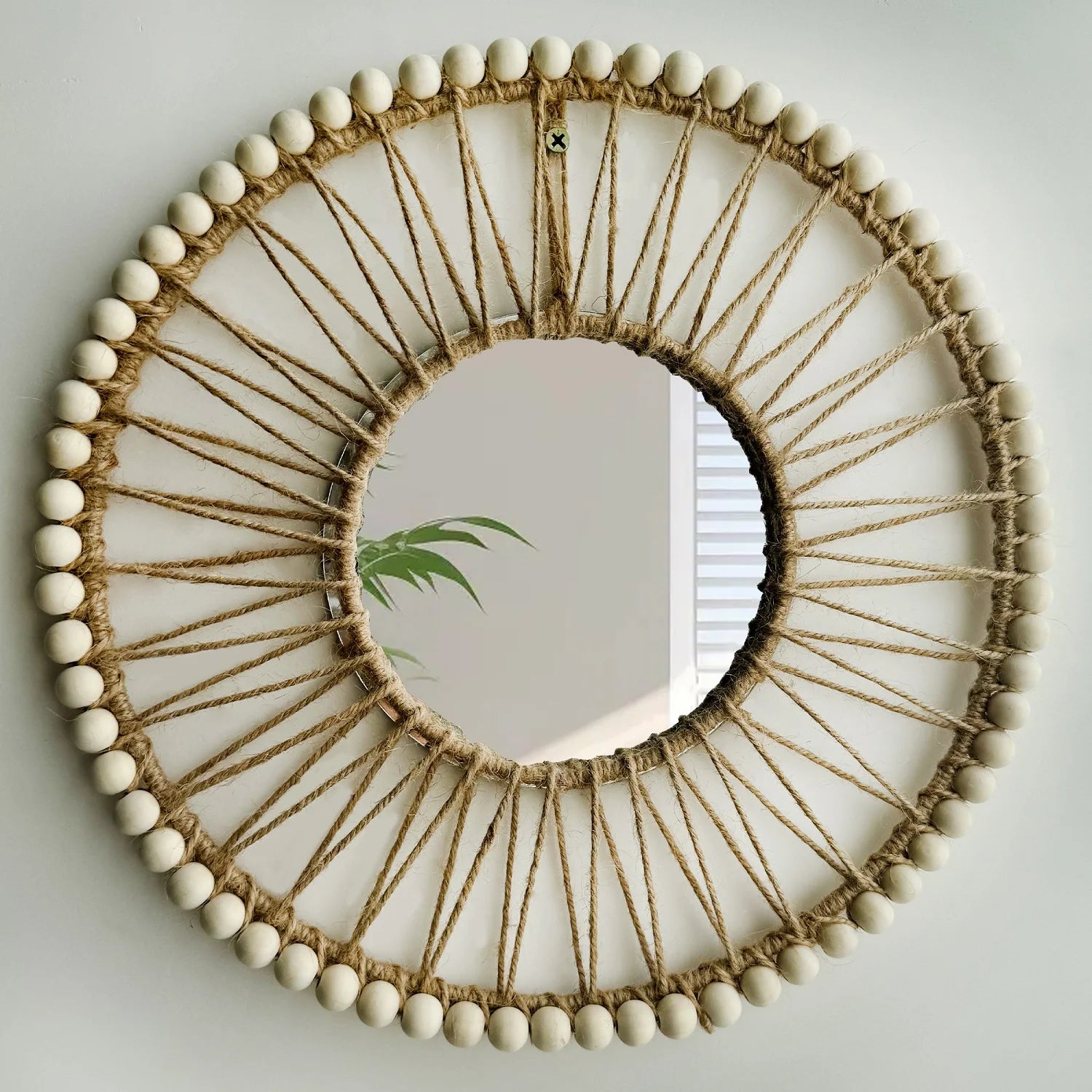 Lafite Halo — Espejo decorativo redondo de fibra (Ø32,5 cm)