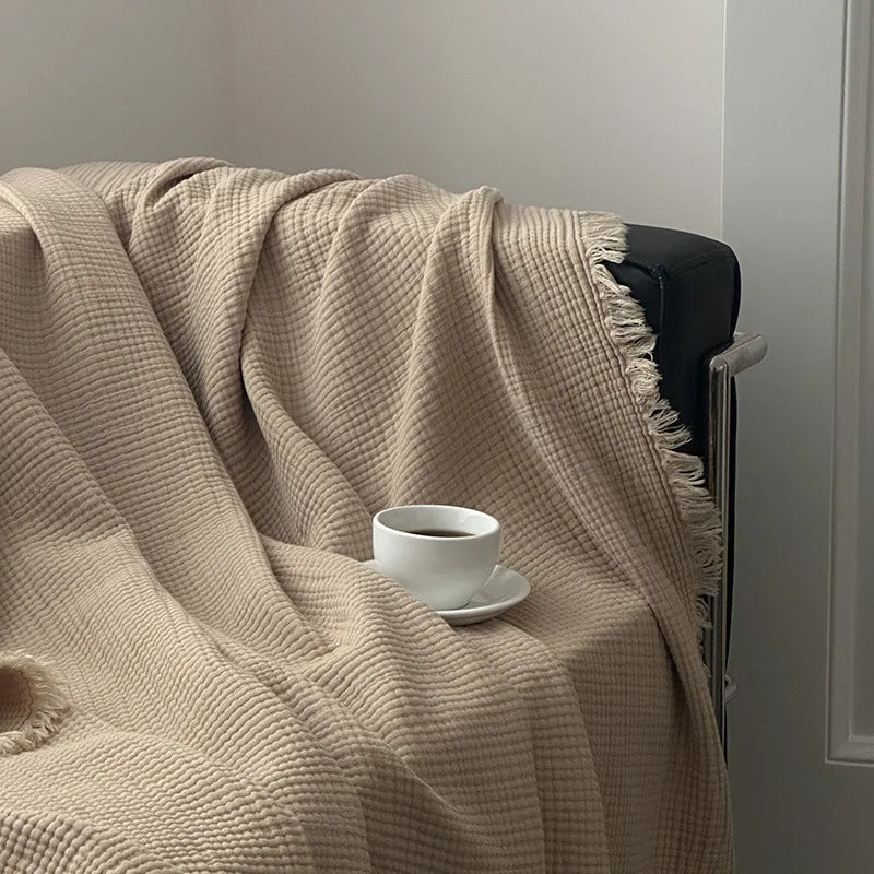 Bruma Beige — Manta 100% algodón (150×200 cm)
