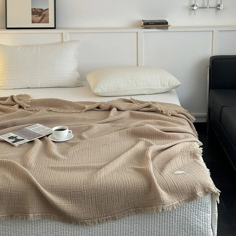 Bruma Beige — Manta 100% algodón (150×200 cm)