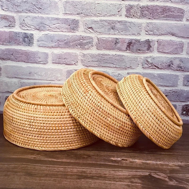 Senda — Cesta redonda de ratán (3 tamaños)