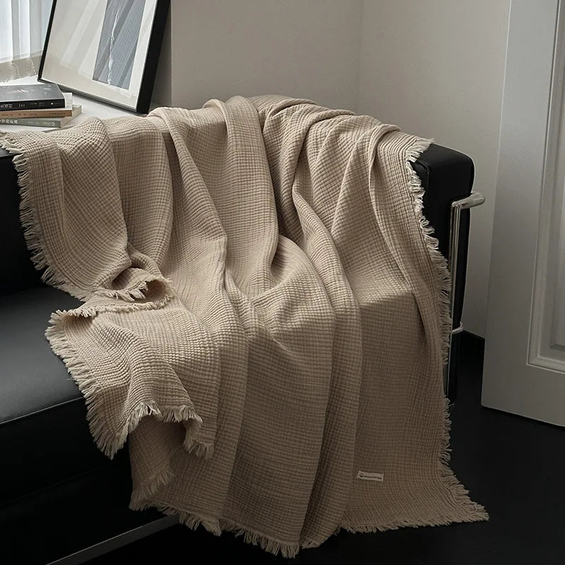 Bruma Beige — Manta 100% algodón (150×200 cm)