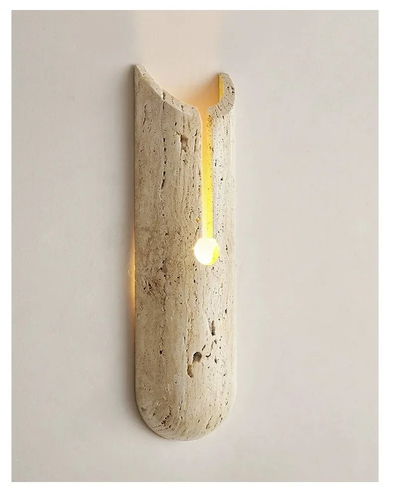 Tino — Aplique de pared de travertino amarillo