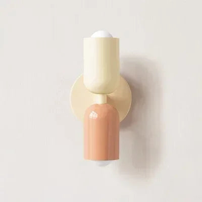 Moka Duo — Aplique de pared bicolor Blanco & Rosado